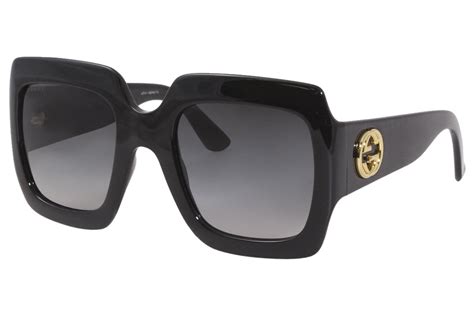 gucci women's gradient square sunglasses black grey|gucci havana square sunglasses.